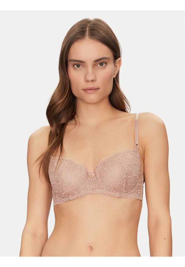 Hunkemöller Biustonosz z fiszbiną Anya 206262 Beżowy. Kolor: beżowy. Materiał: syntetyk