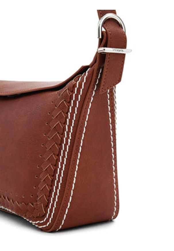 Desigual Torebka 25SAXP52 Brązowy. Kolor: brązowy. Materiał: skórzane