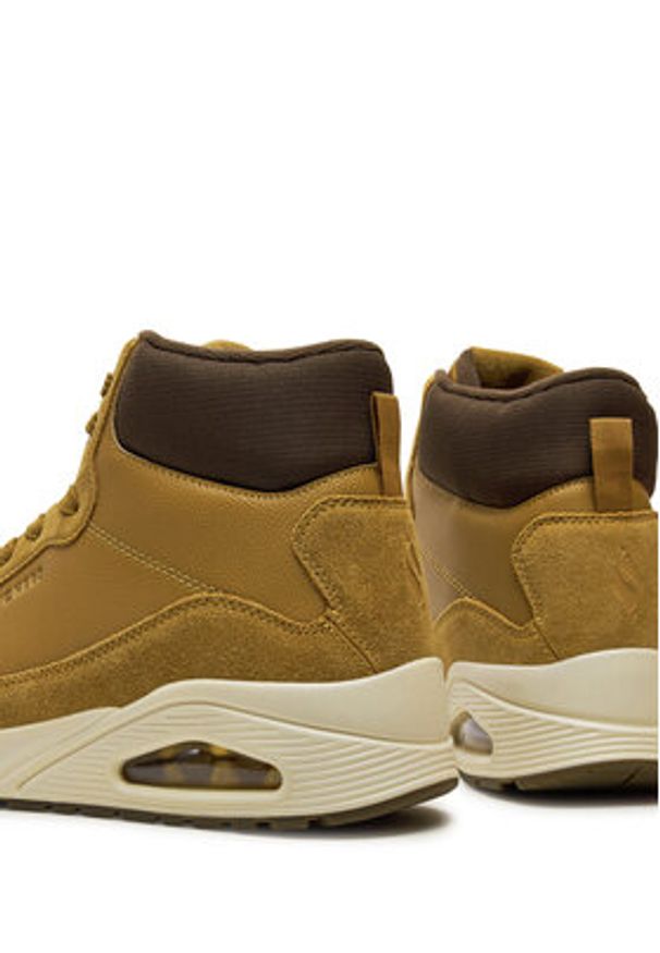skechers - Skechers Sneakersy Stacre Mid 183013/WSK Brązowy. Kolor: brązowy. Materiał: skóra, zamsz