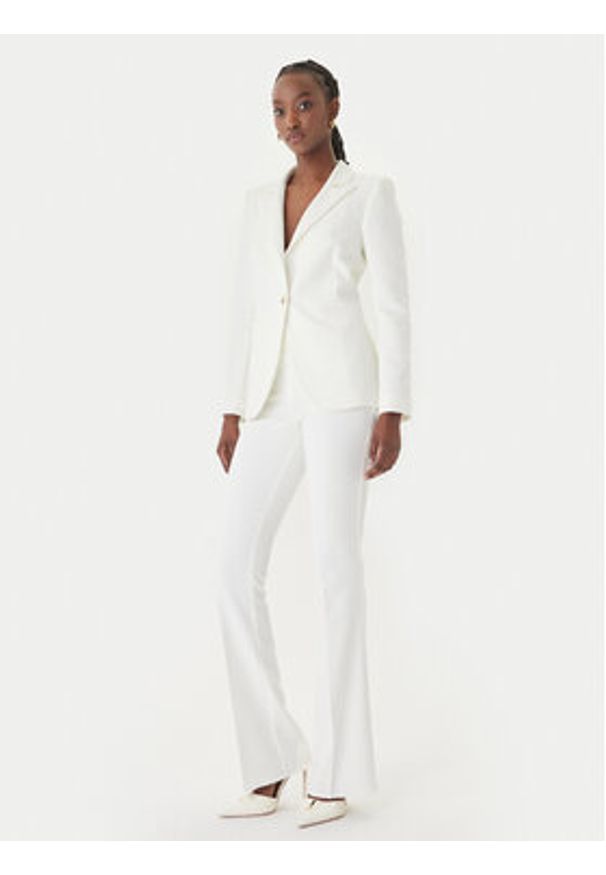 Rinascimento Spodnie materiałowe CFC0127876003 Biały Slim Fit. Kolor: biały. Materiał: syntetyk