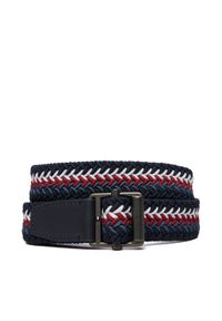 TOMMY HILFIGER - Tommy Hilfiger Pasek Roller Buckle Webbing 3.5 Belt AM0AM14187 Granatowy. Kolor: niebieski. Materiał: materiał #1