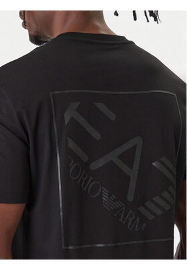 EA7 Emporio Armani T-Shirt 7M001487 AF17789 UC001 Czarny Regular Fit. Kolor: czarny. Materiał: bawełna