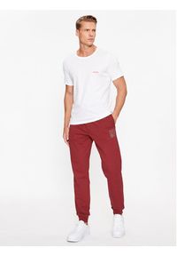 Hugo Spodnie dresowe 50501579 Bordowy Regular Fit. Kolor: czerwony. Materiał: bawełna