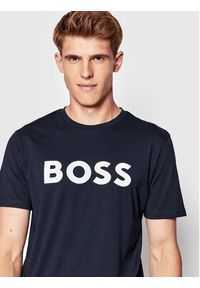 BOSS - Boss T-Shirt Thinking 1 50481923 Granatowy Regular Fit. Kolor: niebieski. Materiał: bawełna #3