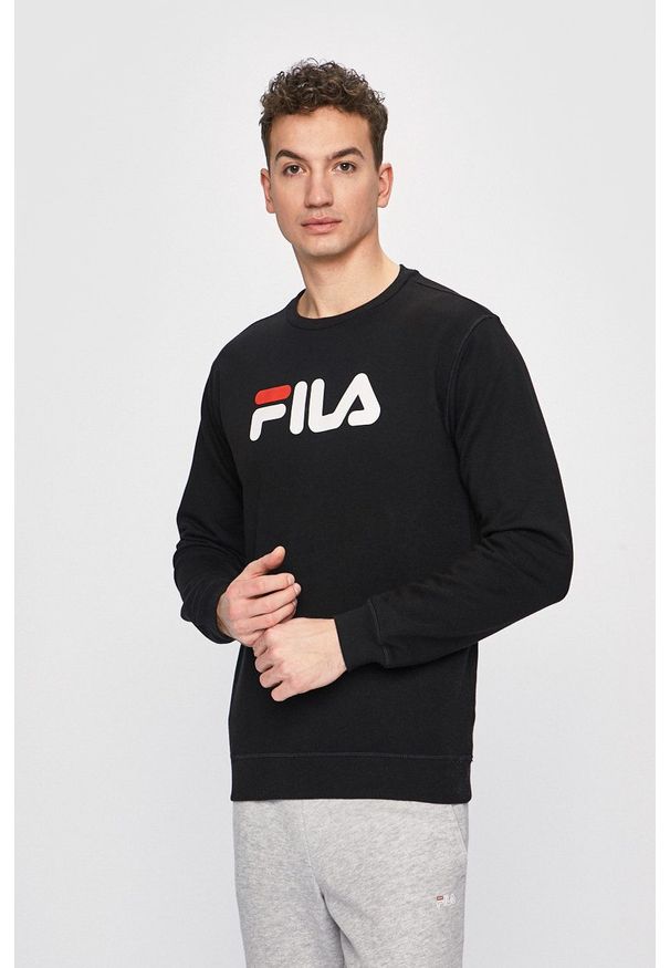 Fila - Bluza. Okazja: na co dzień. Kolor: czarny. Wzór: nadruk. Styl: casual