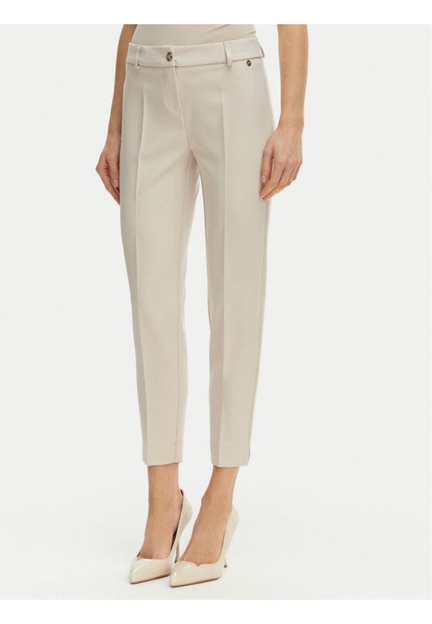 Maryley Spodnie materiałowe 26EB52Z/43LA Beżowy jasny Regular Fit. Kolor: beżowy. Materiał: syntetyk