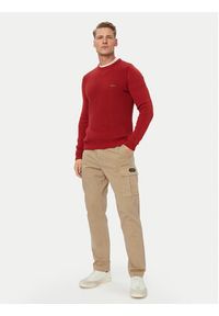 Aeronautica Militare Sweter 262MA1571UL00409 Czerwony Regular Fit. Kolor: czerwony. Materiał: bawełna #4