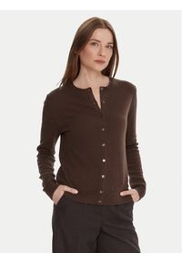 United Colors of Benetton - United Colors Of Benetton Kardigan 1002D5485 Brązowy Regular Fit. Kolor: brązowy. Materiał: wełna #1