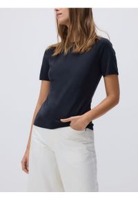 Reserved - T-shirt z modalem - ciemnoszary. Kolor: szary. Materiał: dzianina #1