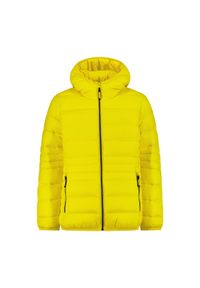 Kurtka z kapturem dla dziewczynki CMP. Typ kołnierza: kaptur. Kolor: żółty. Materiał: puch. Sezon: zima #1