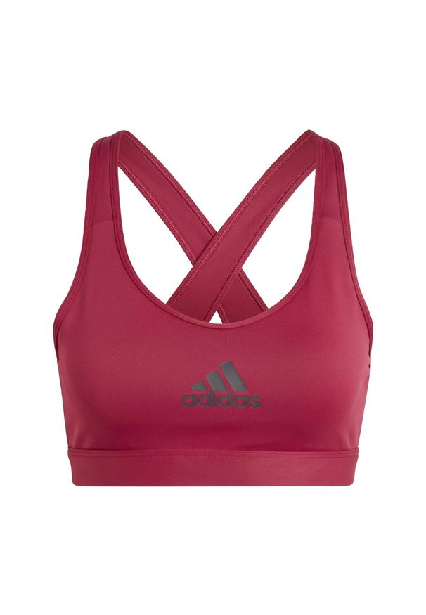 Adidas - PowerReact Train Medium-Support Bra. Kolor: wielokolorowy, niebieski, czarny. Materiał: materiał