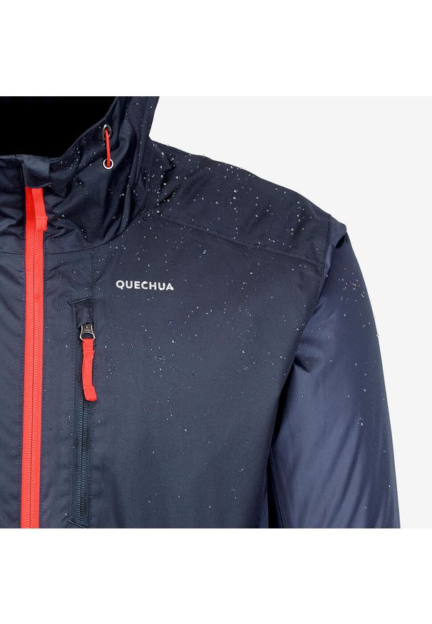 quechua - Kurtka turystyczna męska zimowa Quechua NH500 -10°C wodoodporna. Kolor: niebieski. Sezon: zima. Sport: turystyka piesza