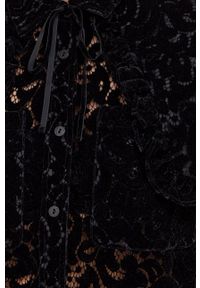 AllSaints Koszula damska kolor czarny relaxed z wiązanym dekoltem. Kolor: czarny. Materiał: tkanina, materiał #2