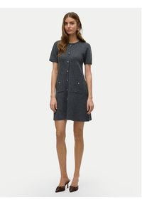 Vero Moda Sukienka dzianinowa Johanna 10333908 Szary Standard Fit. Kolor: szary. Materiał: syntetyk #6