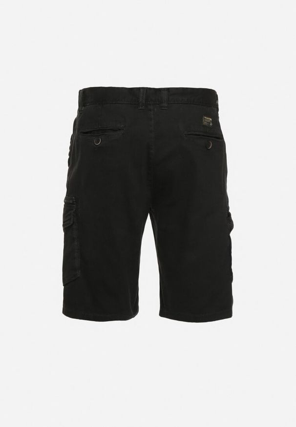 Born2be - Ciemnoszare Bawełniane Szorty Klasyczne z Wysokim Stanem Ivoolia. Okazja: na co dzień. Stan: podwyższony. Kolor: szary. Materiał: bawełna. Sezon: lato. Styl: klasyczny