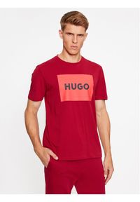 Hugo T-Shirt Dulive222 50467952 Czerwony Regular Fit. Kolor: czerwony. Materiał: bawełna