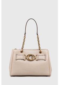 Guess torebka kolor beżowy. Kolor: beżowy. Rodzaj torebki: na ramię