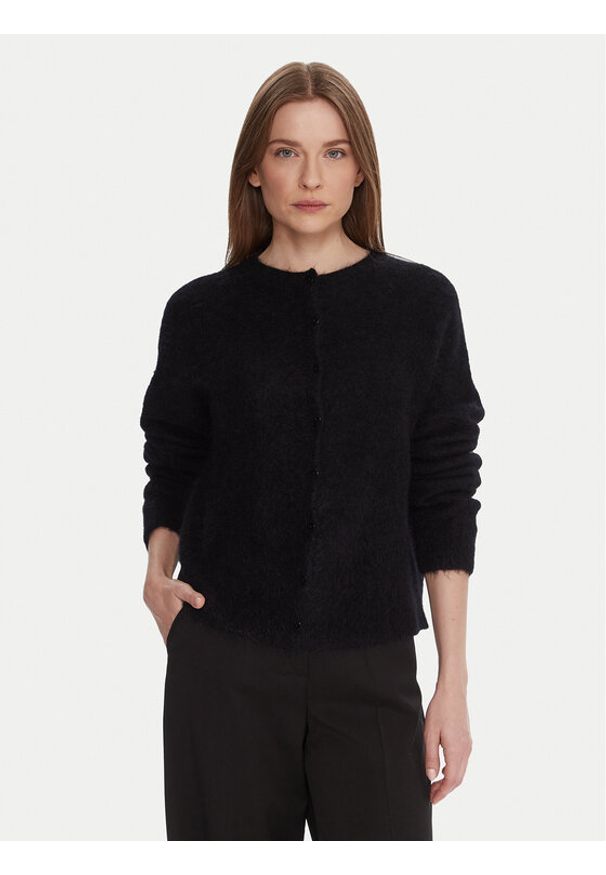 Kontatto Kardigan 3M0866C Czarny Regular Fit. Kolor: czarny. Materiał: syntetyk