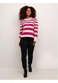 Cream Sweter Crmuka Knitted 10611880 Różowy Straight Fit. Kolor: różowy. Materiał: bawełna #2