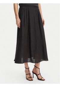 Marella Spódnica trapezowa Biada 2615101082 Czarny Regular Fit. Kolor: czarny. Materiał: len #1