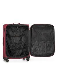 Wittchen - Zestaw walizek miękkich z czerwonym suwakiem bordowy. Kolor: czerwony. Materiał: poliester #4