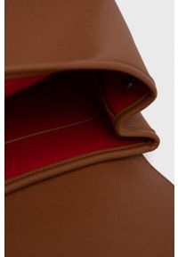 Trussardi Jeans - Trussardi Plecak damski kolor brązowy mały gładki. Kolor: brązowy. Wzór: gładki #5