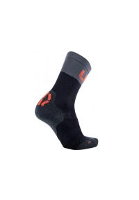 Skarpety do rolek UYN Light Mens Socks Black Grey Hibiskus 2021. Kolor: szary, pomarańczowy, wielokolorowy