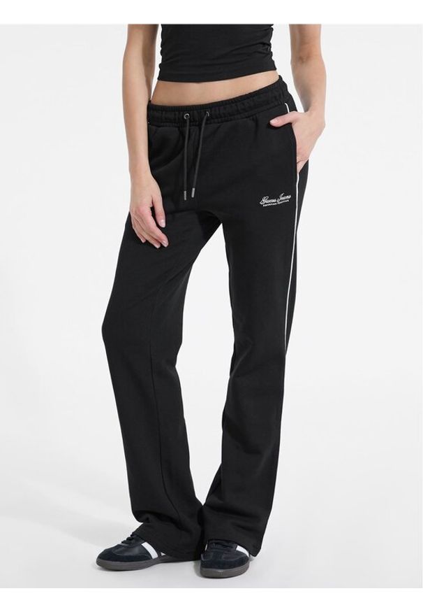 Guess Jeans Spodnie materiałowe 176211 Czarny Slim Fit. Kolor: czarny. Materiał: materiał