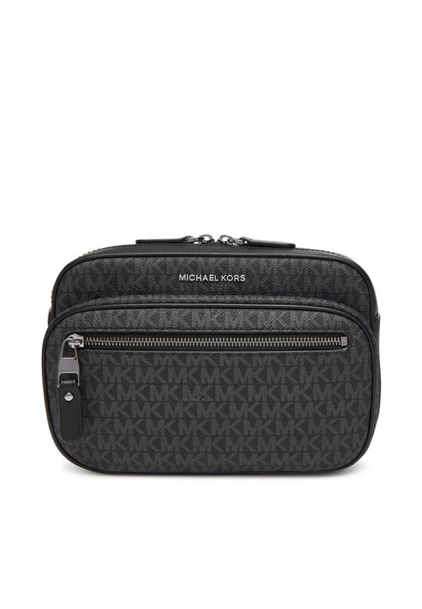 MICHAEL Michael Kors Saszetka nerka Hudson 33H0LHDY1B Czarny. Kolor: czarny. Materiał: skóra