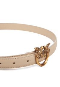 Pinko - PINKO Pasek Damski Love Berry H2 Belt PE 25 PLT01 100143 A0F1 Beżowy. Kolor: beżowy. Materiał: skóra