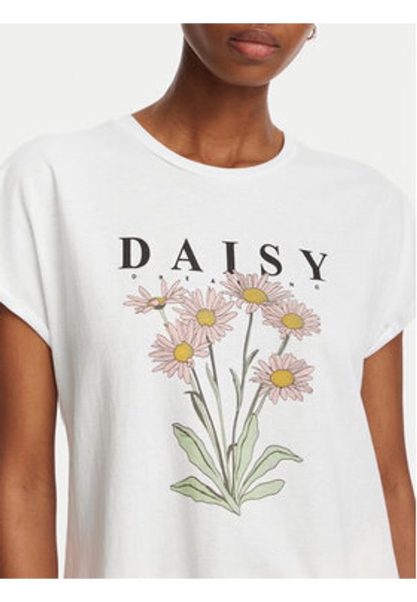 only - ONLY T-Shirt Jany 15372108 Biały Regular Fit. Kolor: biały. Materiał: syntetyk