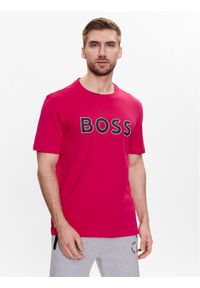 BOSS - Boss T-Shirt 50488793 Różowy Regular Fit. Kolor: różowy. Materiał: bawełna