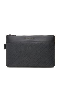 TOMMY HILFIGER - Tommy Hilfiger Saszetka Th Monogram Pouch AM0AM13529 Czarny. Kolor: czarny. Materiał: skóra
