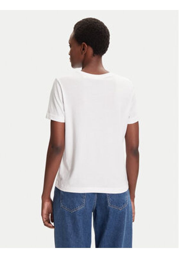 GANT - Gant T-Shirt Bisiklet Yaka 4200277 Biały Regular Fit. Kolor: biały. Materiał: bawełna