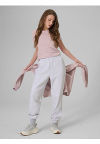 4f - 4F T-shirt slim gładki damski - różowy XXL. Okazja: na co dzień. Kolor: różowy. Materiał: dzianina, elastan, bawełna. Wzór: gładki. Styl: casual, klasyczny #2