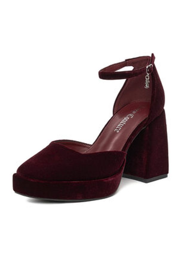 Juicy Couture Czółenka EO-W2SH59501A Bordowy. Kolor: czerwony. Materiał: materiał