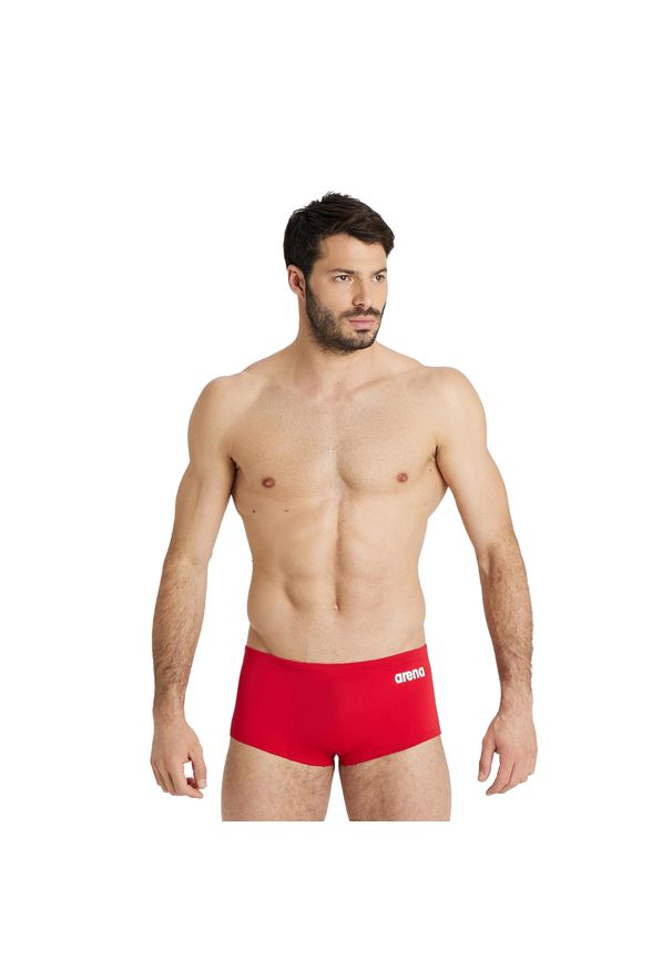 Nike - Bokserki kąpielowe męskie arena Team Swim Low Waist Short Solid. Kolor: czerwony, wielokolorowy, biały