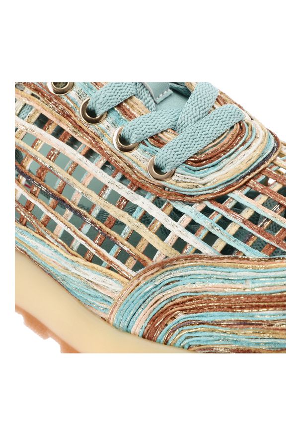 Sneakersy damskie Artiker, skóra ekologiczna i materiał tekstylny siateczkowa struktura wiązanie klasyczne, niebieskie, 58C1289. Okazja: na co dzień. Kolor: niebieski. Materiał: materiał, skóra ekologiczna. Szerokość cholewki: normalna. Wzór: ażurowy. Styl: klasyczny