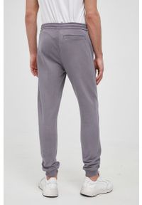Calvin Klein Jeans Spodnie bawełniane męskie kolor szary gładkie. Kolor: szary. Materiał: bawełna. Wzór: gładki #4