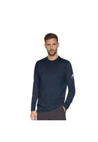 FJORK MERINO - Koszulka z długim rękawem męska 100% wełny merynosów - Finn 210. Kolor: niebieski. Materiał: wełna. Długość rękawa: długi rękaw. Długość: długie