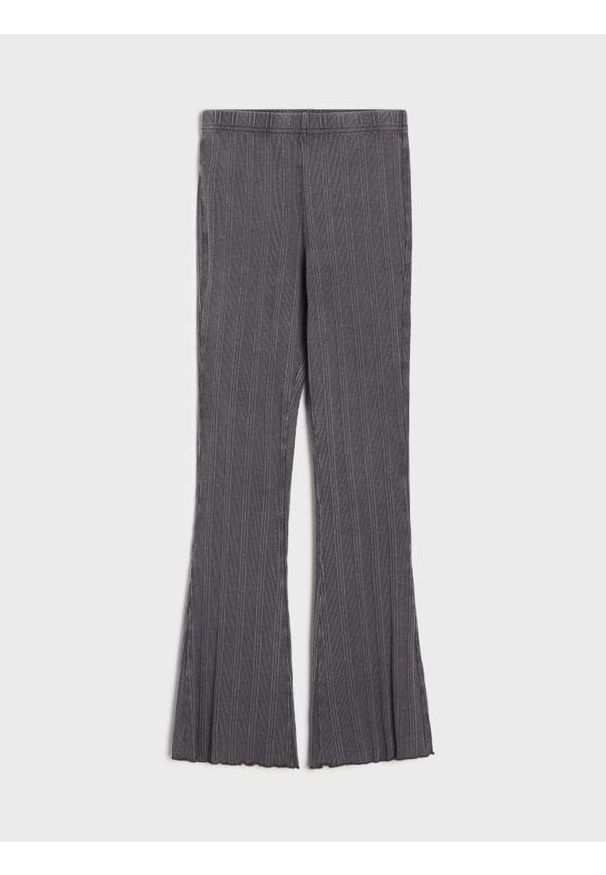 Sinsay - Legginsy flare - szary. Kolor: szary