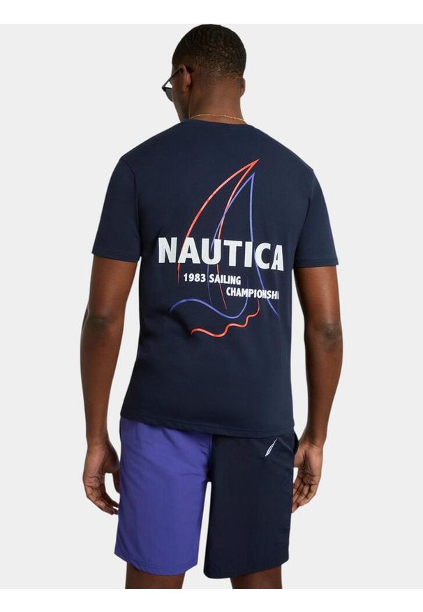 T-shirt męski Nautica Andrei. Kolor: niebieski