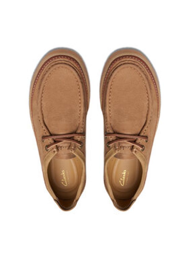 Clarks Mokasyny Clarkwood Moc 26176870 Brązowy. Kolor: brązowy. Materiał: nubuk, skóra