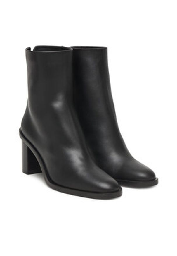 Max Mara Botki Midiboot80 25247960726 Czarny. Kolor: czarny. Materiał: skóra