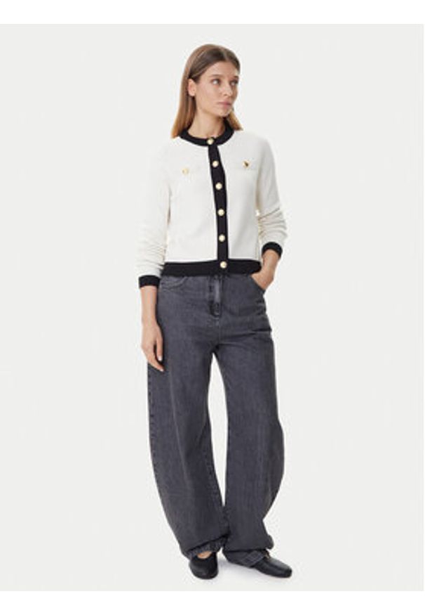 Vero Moda Kardigan Oli 10336384 Beżowy Regular Fit. Kolor: beżowy. Materiał: wiskoza