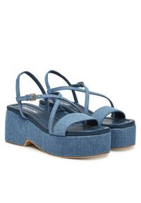 Pollini Sandały SA16318I0MTQ0707 Niebieski. Kolor: niebieski. Materiał: materiał #3