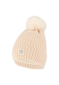 HEAT KEEPER - Czapka termiczna + pompon, damska Onesize - 4 sztuki. Kolor: biały. Materiał: poliester, elastan. Sezon: zima. Styl: sportowy #1