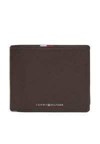 TOMMY HILFIGER - Tommy Hilfiger Duży Portfel Męski Th Corp Cc Flap & Coin AM0AM13741 Brązowy. Kolor: brązowy. Materiał: skóra