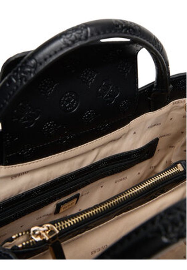 Guess Torebka Phoebe HWPD96 65070 Czarny. Kolor: czarny. Materiał: skórzane