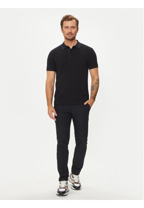 BOSS - Boss Polo Paule 4 50506195 Czarny Slim Fit. Typ kołnierza: polo. Kolor: czarny. Materiał: bawełna
